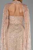 Long Gold Beaded Evening Dress ABU6154