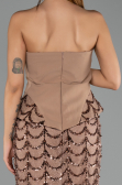 Long Copper Scaly Evening Dress ABU5919