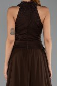 Long Brown Chiffon Evening Dress ABU6550