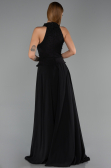 Long Black Chiffon Evening Dress ABU6550