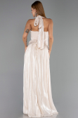 Long Beige Chiffon Evening Dress ABU6551