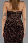 Long Brown Scaly Evening Dress ABU6556