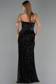 Long Black Scaly Evening Dress ABU6556