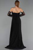 Black Long Chiffon Evening Dress ABU5791