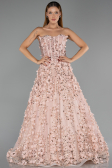 Long Powder Color Evening Dress ABU5658