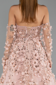 Long Powder Color Evening Dress ABU5658