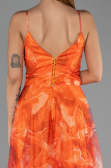 Long Orange Plus Size Prom Dress ABU6558