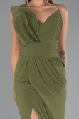 Long Oil Green Chiffon Evening Dress ABU6500