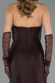 Long Brown Dantelle Evening Dress ABU6562