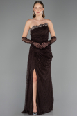 Long Brown Dantelle Evening Dress ABU6562