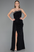 Long Black Dantelle Evening Dress ABU6562