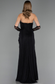Long Black Dantelle Evening Dress ABU6562