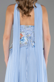 Long Light Blue Chiffon Evening Dress ABU6391