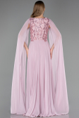 Long Powder Color Chiffon Evening Dress ABU6566