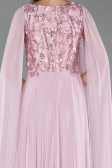 Long Powder Color Chiffon Evening Dress ABU6566