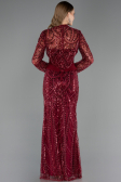 Long Burgundy Beaded Evening Dress ABU6567