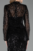 Long Black Beaded Evening Dress ABU6567