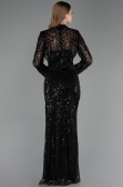 Long Black Beaded Evening Dress ABU6567