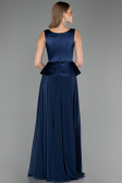 Long Navy Blue Chiffon Evening Dress ABU6568