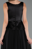 Long Black Chiffon Evening Dress ABU6568