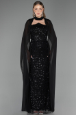 Long Black Beaded Evening Dress ABU6569