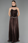 Long Brown Chiffon Evening Dress ABU6570
