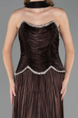 Long Brown Chiffon Evening Dress ABU6570