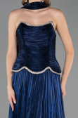 Long Navy Blue Chiffon Evening Dress ABU6570