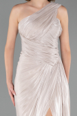 Long Beige Chiffon Prom Gown ABU6511