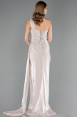 Long Beige Chiffon Prom Gown ABU6511