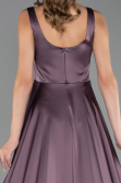 Long Dark Purple Satin Formal Plus Size Dress ABU6576