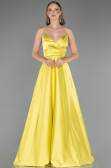 Long Pistachio Green Satin Prom Gown ABU6573