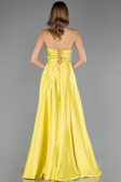 Long Pistachio Green Satin Prom Gown ABU6573