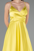 Long Pistachio Green Satin Prom Gown ABU6573