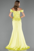 Long Pistachio Green Satin Plus Size Evening Gown ABU6577