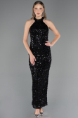 Long Black Dantelle Prom Gown ABU6578
