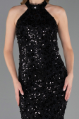 Long Black Dantelle Prom Gown ABU6578