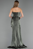 Long Olive Drab Chiffon Plus Size Evening Dress ABU6582