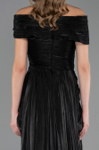Long Black Chiffon Evening Dress ABU6581