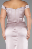 Long Mink Satin Plus Size Evening Gown ABU6577