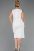 Midi White Plus Size Party Dress ABK2690