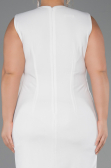Midi White Plus Size Party Dress ABK2690