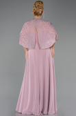 Long Powder Color Chiffon Formal Plus Size Dress ABU6529