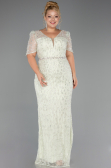 Long Mint Beaded Formal Plus Size Dress ABU6583