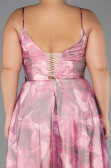 Long Pink Plus Size Prom Dress ABU6558
