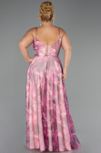 Long Pink Plus Size Prom Dress ABU6558