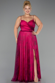 Long Fuchsia Plus Size Prom Dress ABU6558