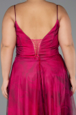 Long Fuchsia Plus Size Prom Dress ABU6558