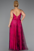 Long Fuchsia Plus Size Prom Dress ABU6558