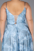 Long Light Blue Plus Size Prom Dress ABU6558